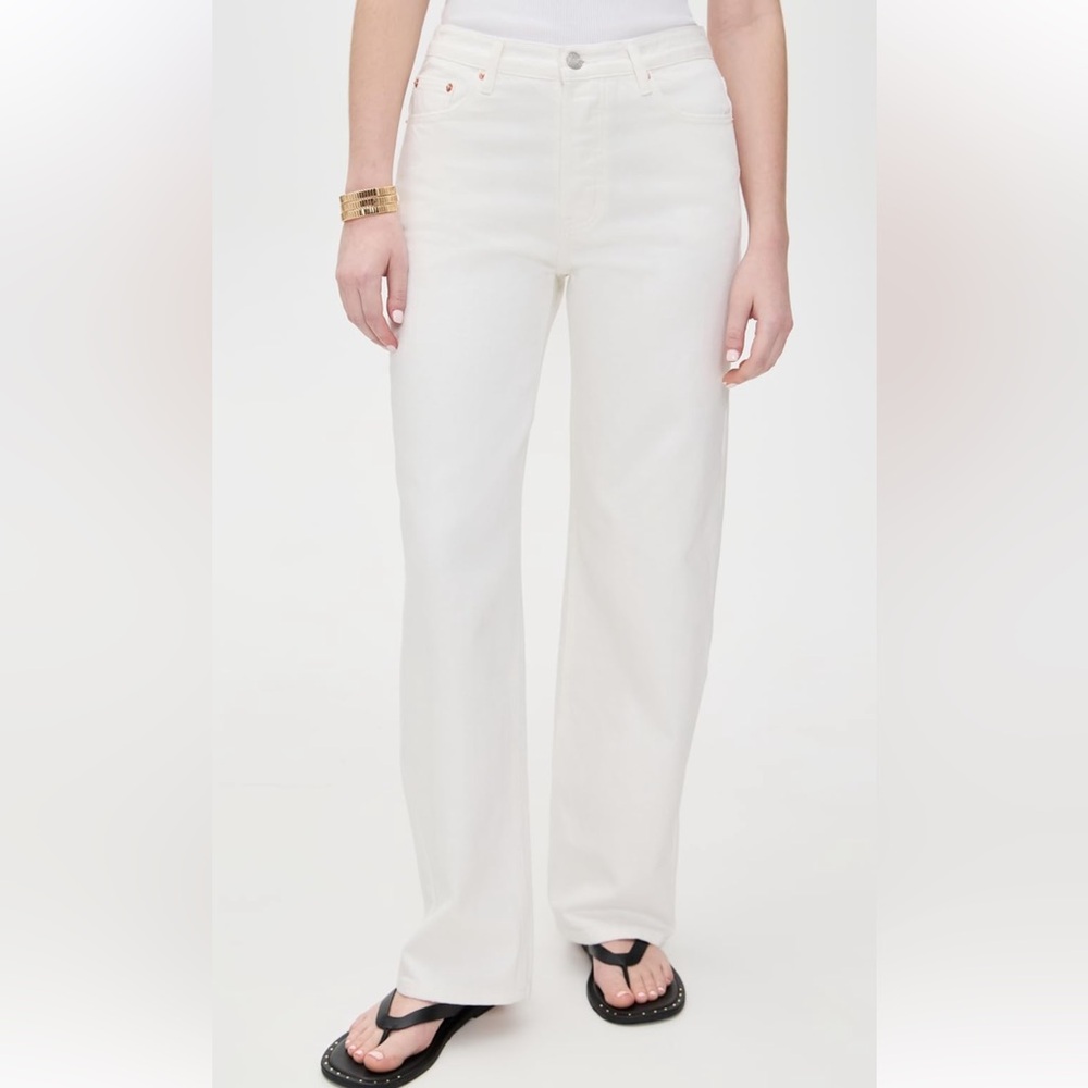 Parke Classic Straight Jeans in White size 25